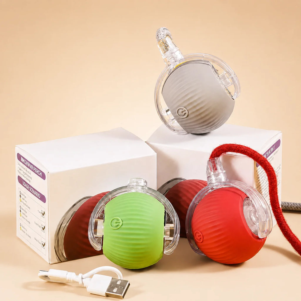 TailsAura™ Smart Rolling/Motion Ball – Interactive Dog&Cat Toy