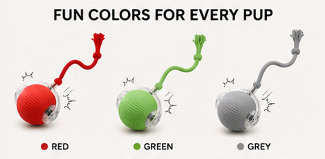 TailsAura™ Smart Rolling/Motion Ball – Interactive Dog&Cat Toy